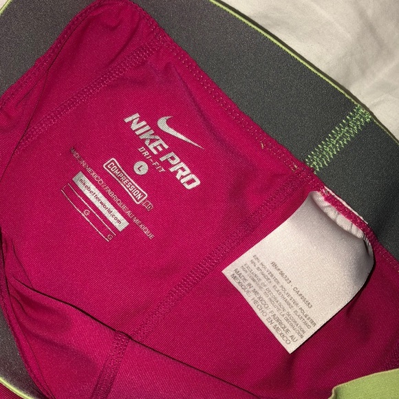 Girls Nike Pro Compression Shorts TWO PAIRS! - Picture 2 of 5